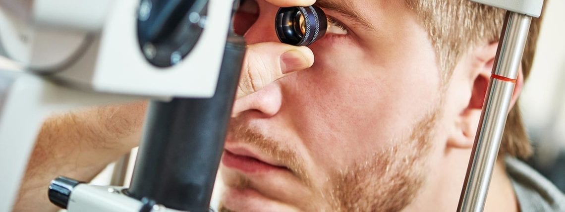 Man Getting an Eye Exam