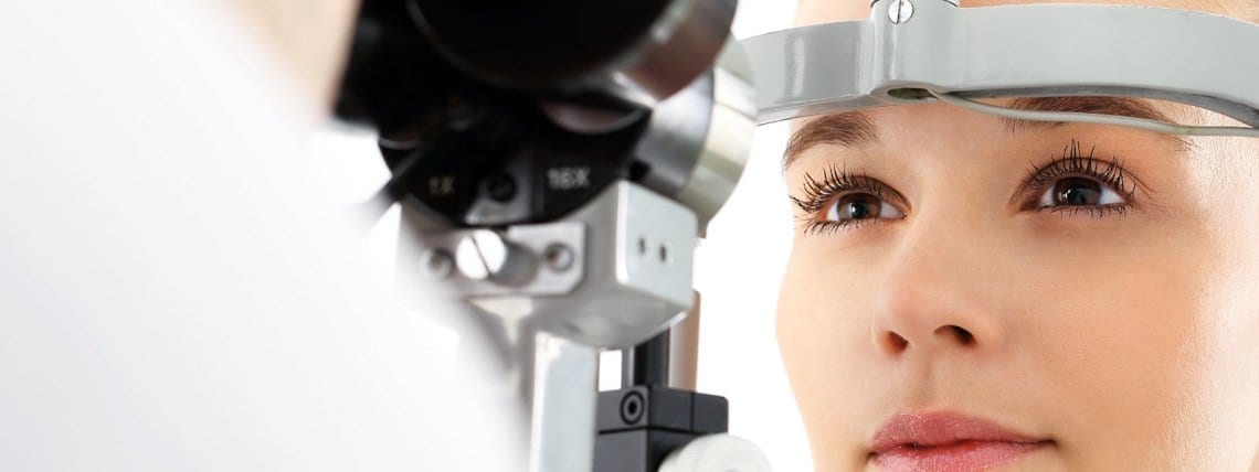 Woman Receiving Eye Test