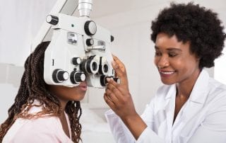 Eye Doctor Giving Patient an Eye Exam